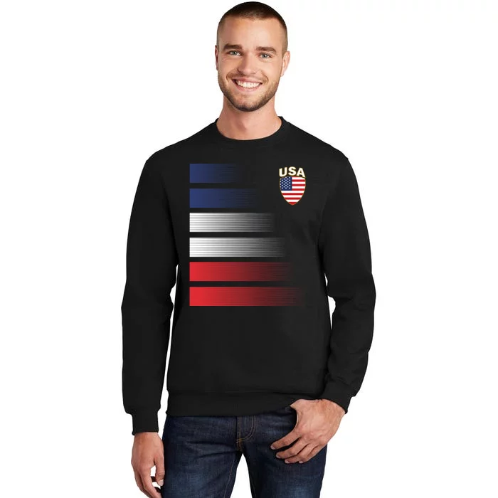 National America Flag American Soccer USA Jersey Fan Team Tall Sweatshirt