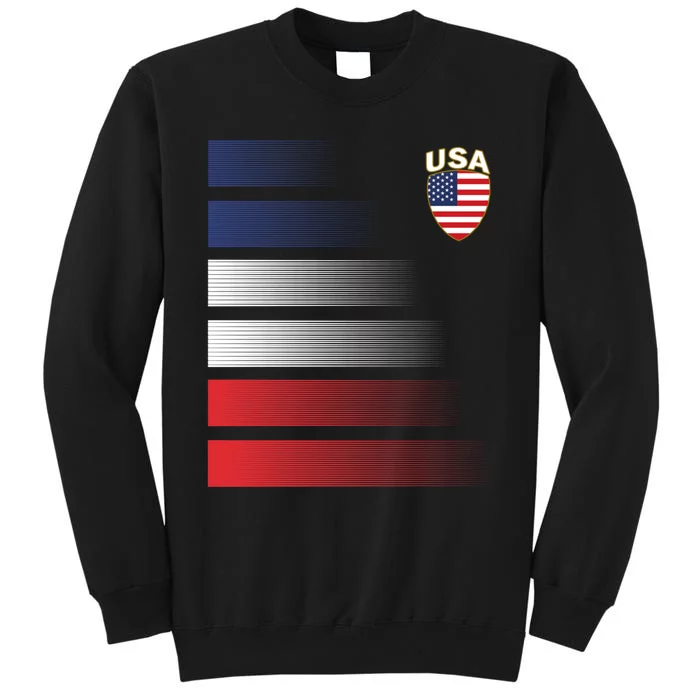 National America Flag American Soccer USA Jersey Fan Team Tall Sweatshirt