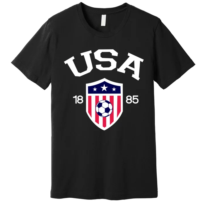 National America Flag American Soccer USA Jersey Fan Team Premium T-Shirt