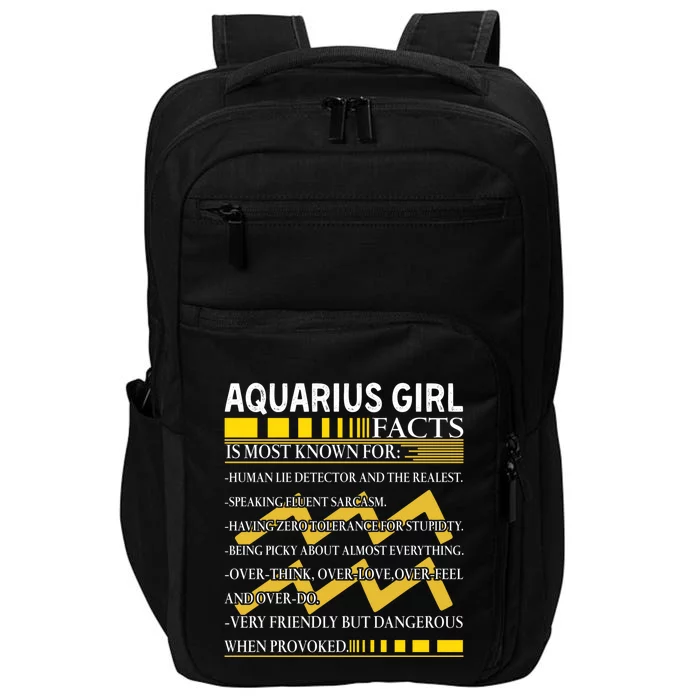 Nn Aquarius Facts Birthday February January Gift Impact Tech Backpack