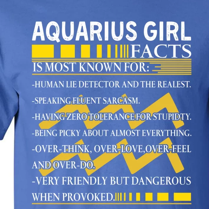 Nn Aquarius Facts Birthday February January Gift Tall T-Shirt