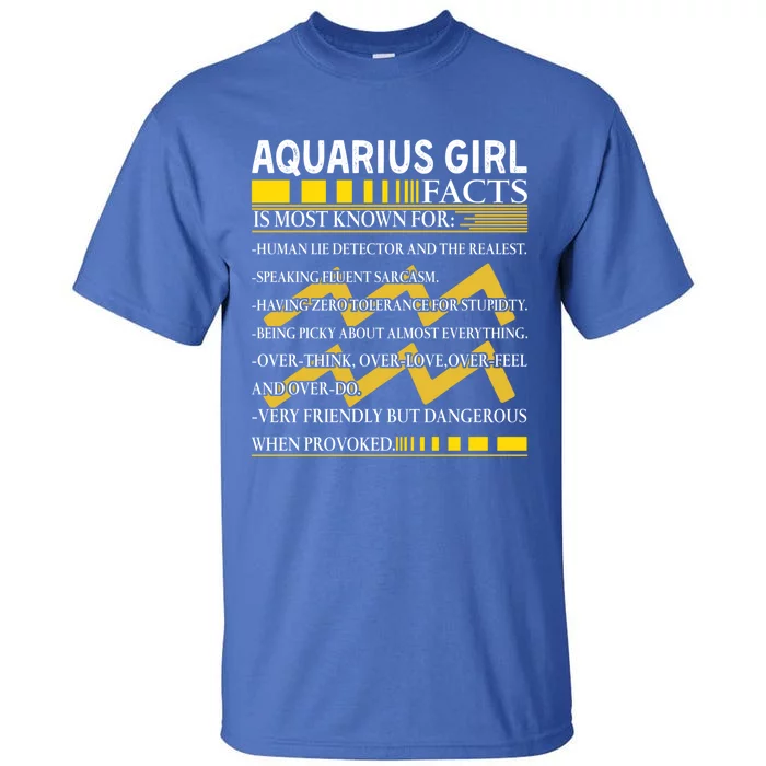 Nn Aquarius Facts Birthday February January Gift Tall T-Shirt