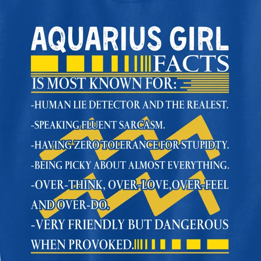 Nn Aquarius Facts Birthday February January Gift Kids Sweatshirt