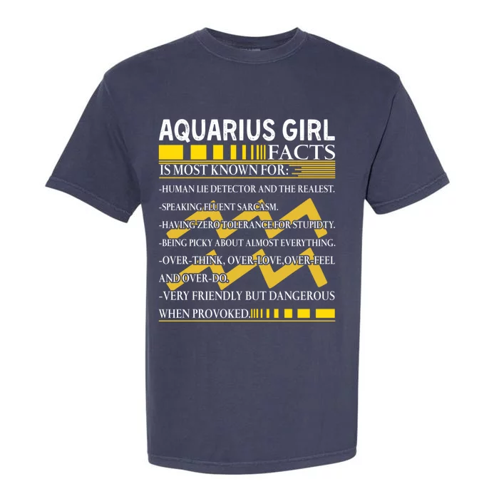 Nn Aquarius Facts Birthday February January Gift Garment-Dyed Heavyweight T-Shirt