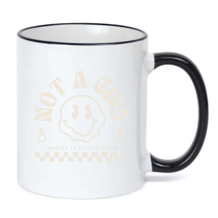 Not A Girl Non Binary  Gender Is A Construct Black Color Changing Mug