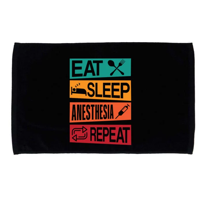 Nurse Anesthetisfunny Gift Eat Sleep Anesthesia Nurse Crna Gift Microfiber Hand Towel