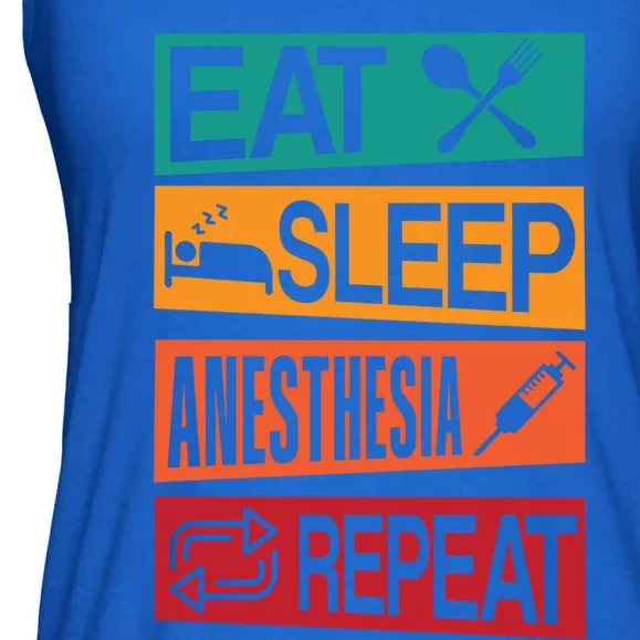 Nurse Anesthetisfunny Gift Eat Sleep Anesthesia Nurse Crna Gift Ladies Essential Flowy Tank