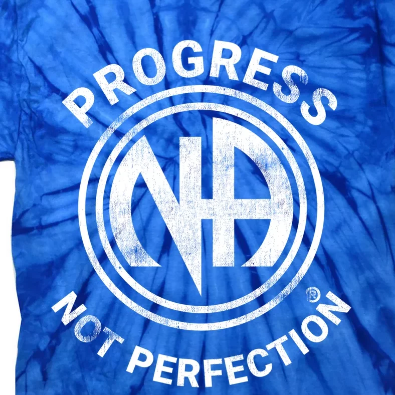 Narcotics Anonymous Gift Progress Not Perfection Aa Na Gift Tie-Dye T-Shirt