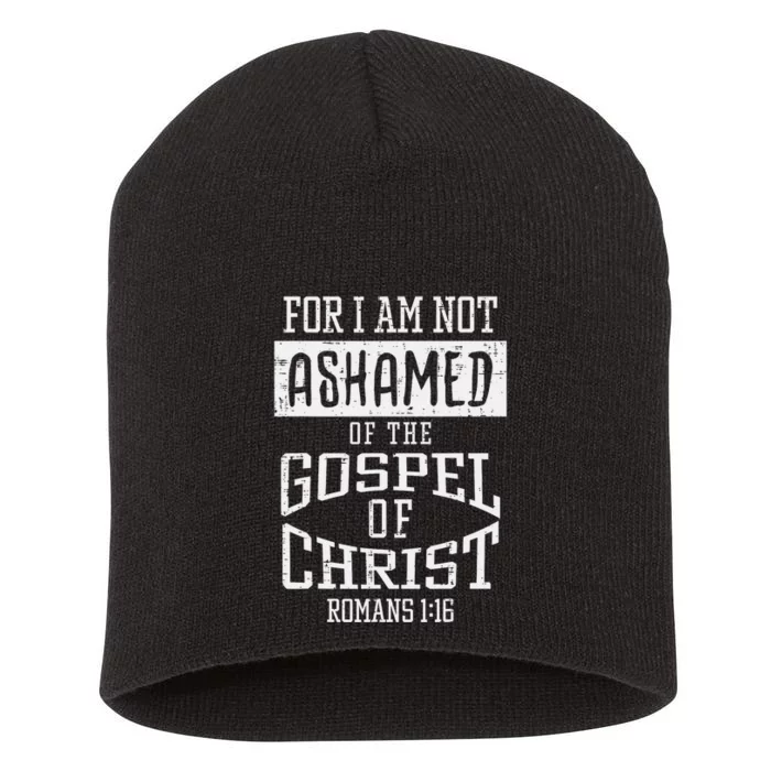 Not Ashamed Gospel Bible Verse God Jesus Short Acrylic Beanie