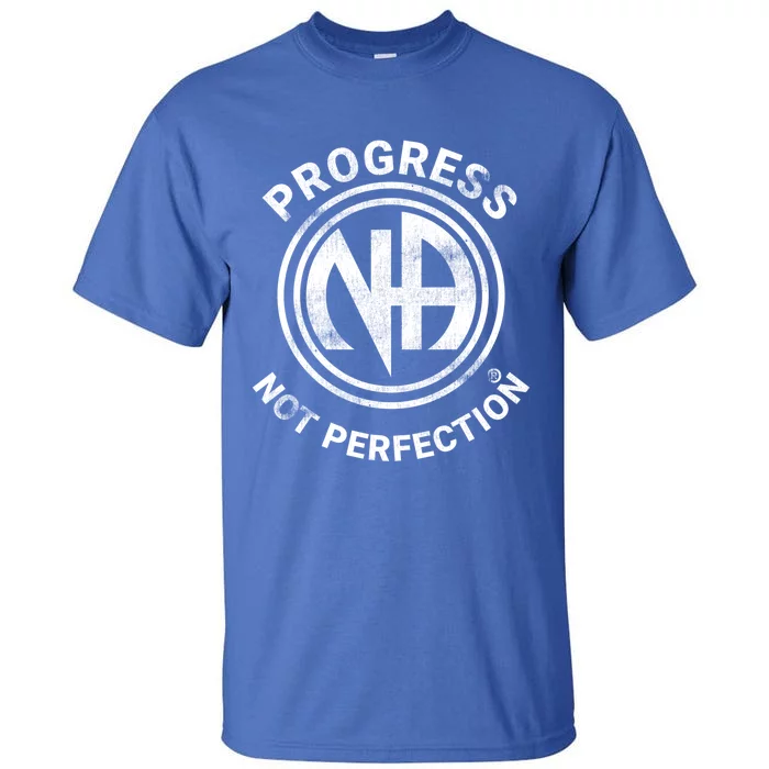 Narcotics Anonymous Gift Progress Not Perfection Aa Na Gift Tall T-Shirt