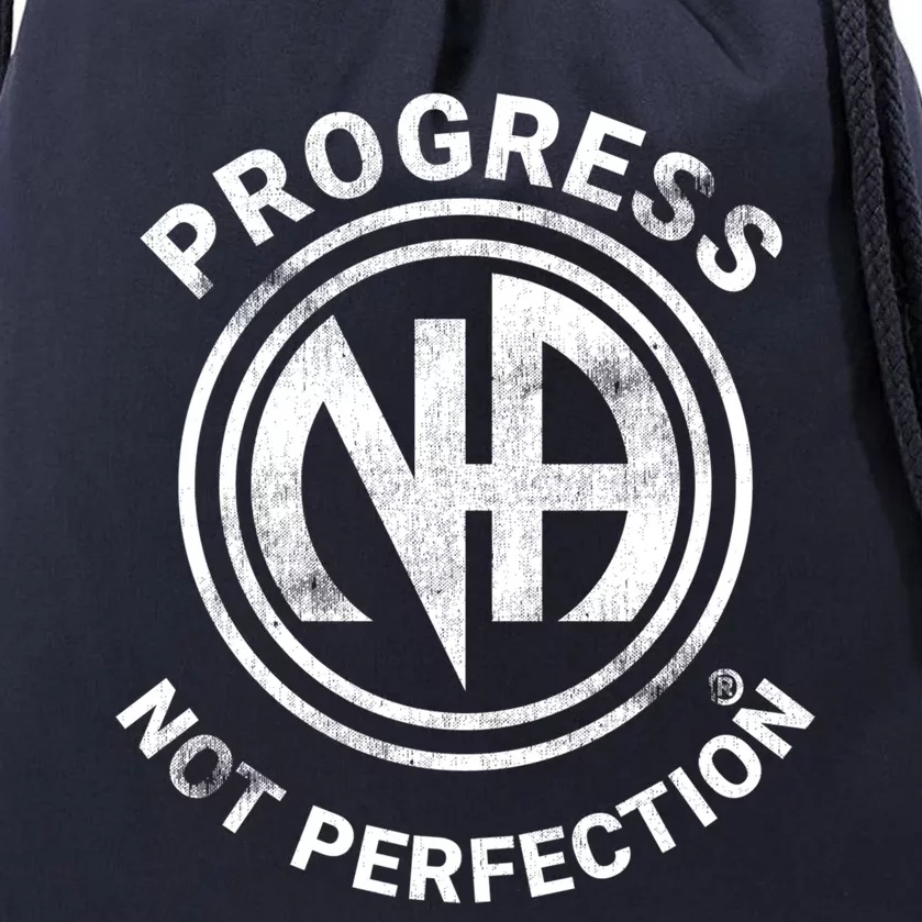 Narcotics Anonymous Gift Progress Not Perfection Aa Na Gift Drawstring Bag