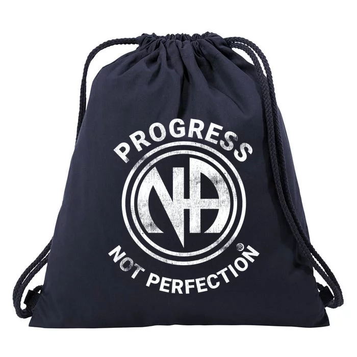 Narcotics Anonymous Gift Progress Not Perfection Aa Na Gift Drawstring Bag