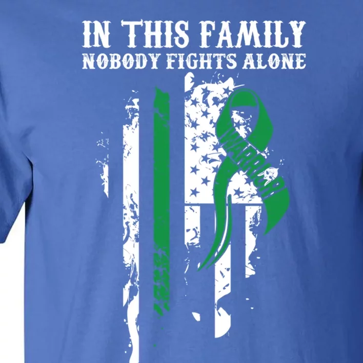 Nobody Alonefunny Gift Traumatic Brain Injury Awareness Ribbon Gift Tall T-Shirt