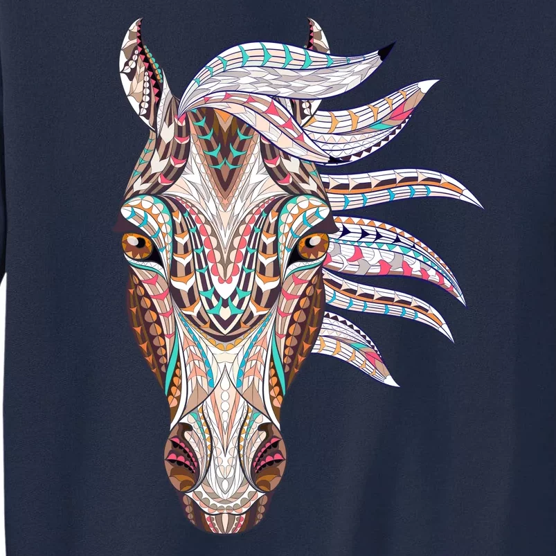 Native American Geometric Horse Tall Sweatshirt