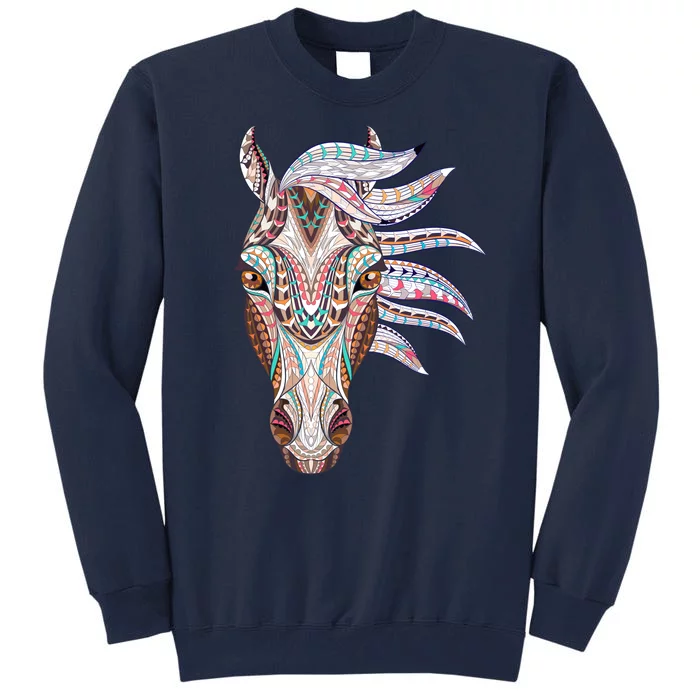 Native American Geometric Horse Tall Sweatshirt