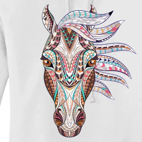 Native American Geometric Horse Women's Pullover Hoodie