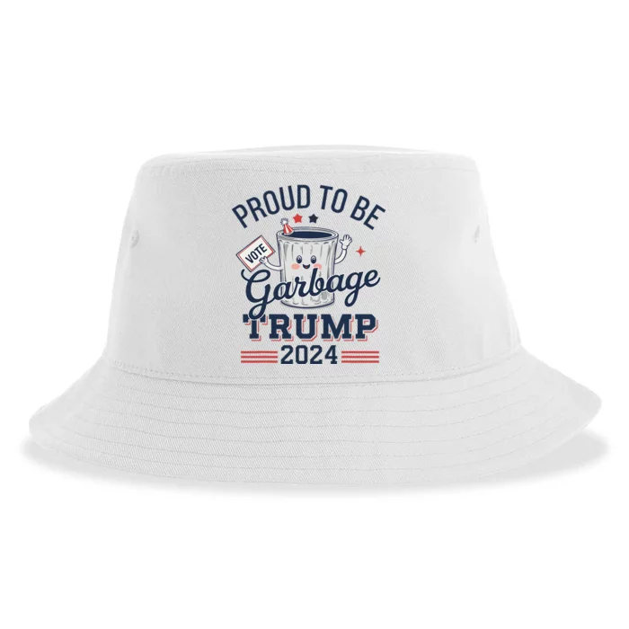 Not A Garbage Proud To Be Garbage Vote Trump Supporters Sustainable Bucket Hat