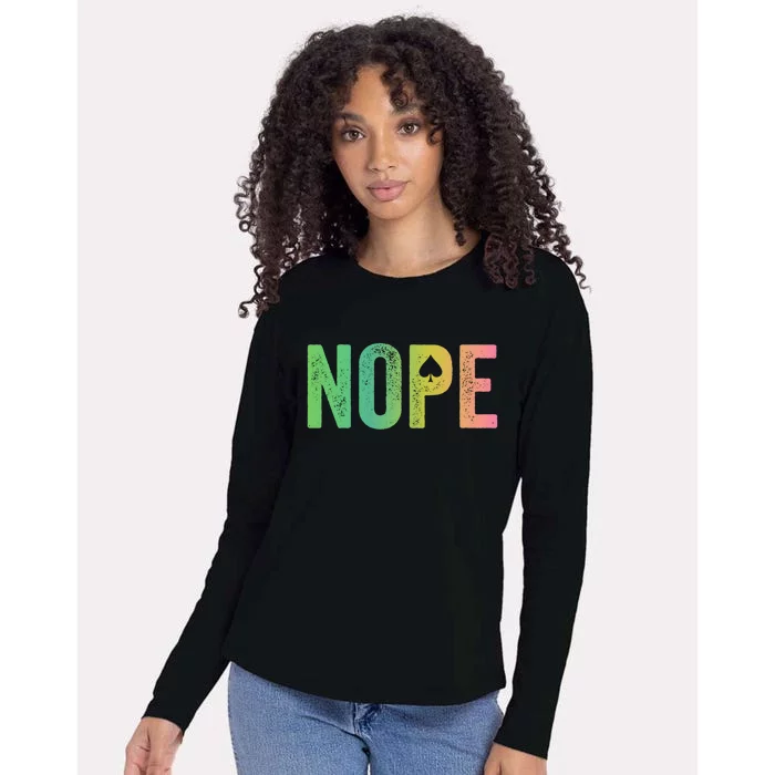 Nope Asexual Gift Womens Cotton Relaxed Long Sleeve T-Shirt