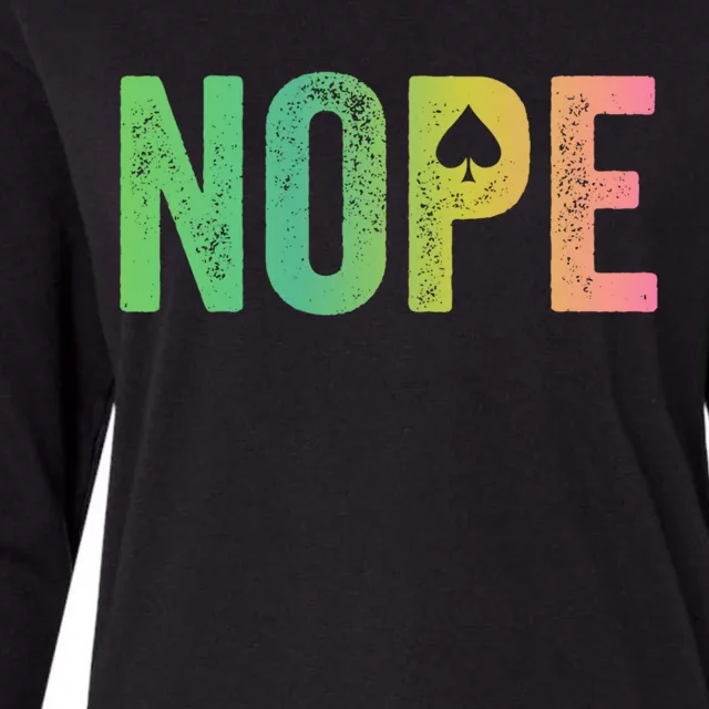 Nope Asexual Gift Womens Cotton Relaxed Long Sleeve T-Shirt