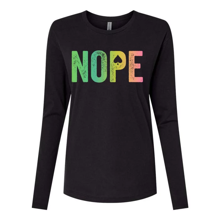 Nope Asexual Gift Womens Cotton Relaxed Long Sleeve T-Shirt