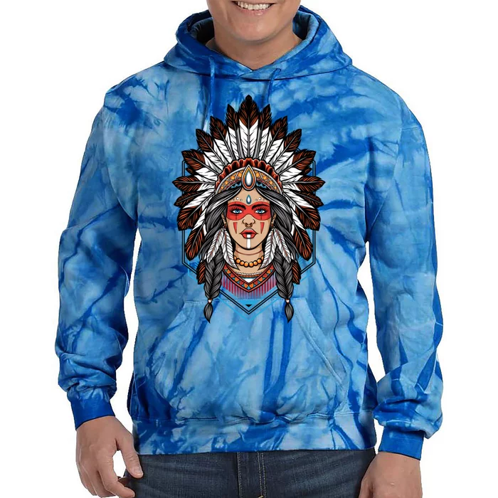 Native American Great Gift Tie Dye Hoodie