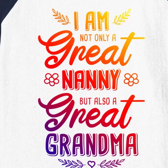 Nanny Aupair Grandma Sitter Cute Gift Baseball Sleeve Shirt