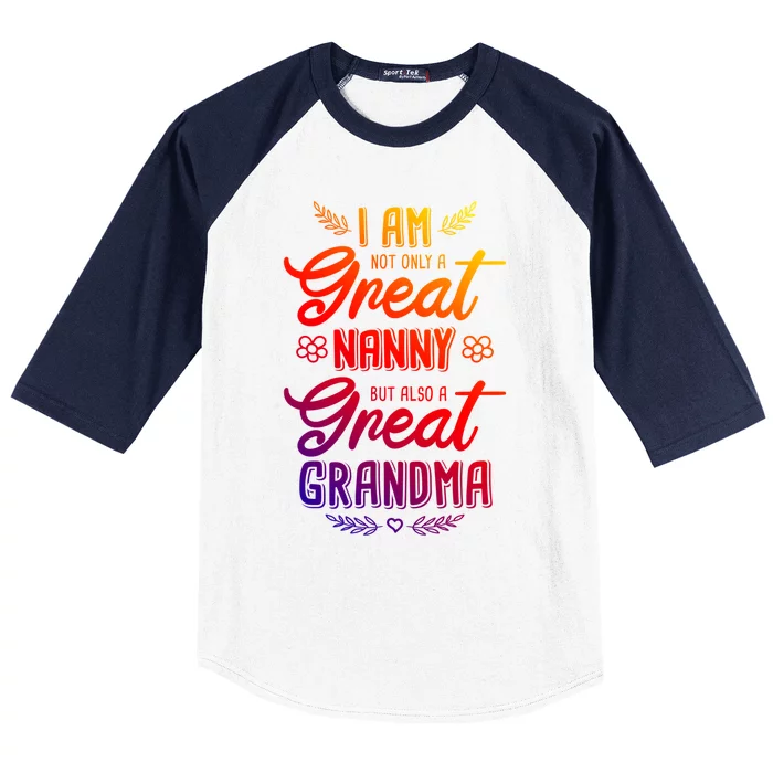 Nanny Aupair Grandma Sitter Cute Gift Baseball Sleeve Shirt