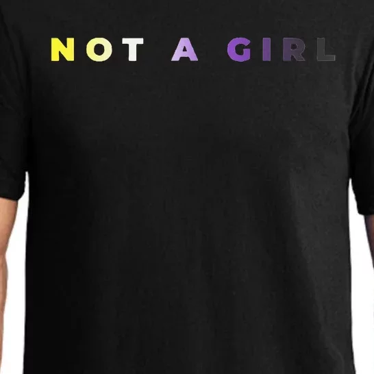 Not A Girl Subtle Flag Enby Pride Queer Lgbt Pajama Set