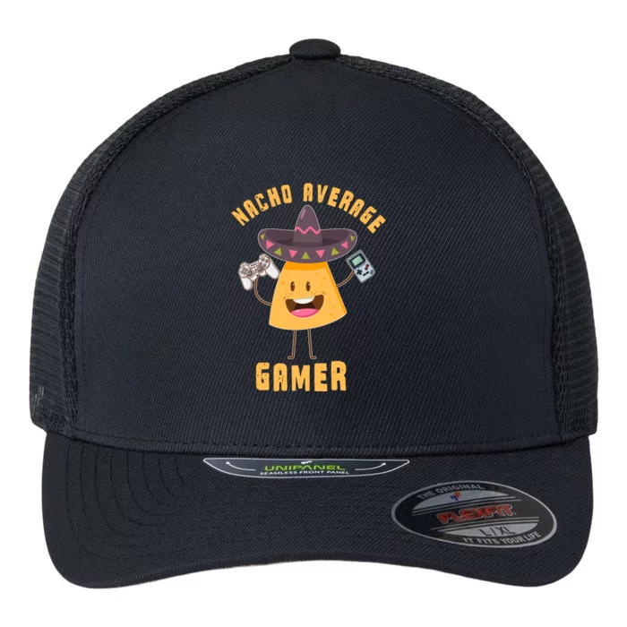 NACHO AVERAGE GAMER FUNNY GAMING MEME Flexfit Unipanel Trucker Cap