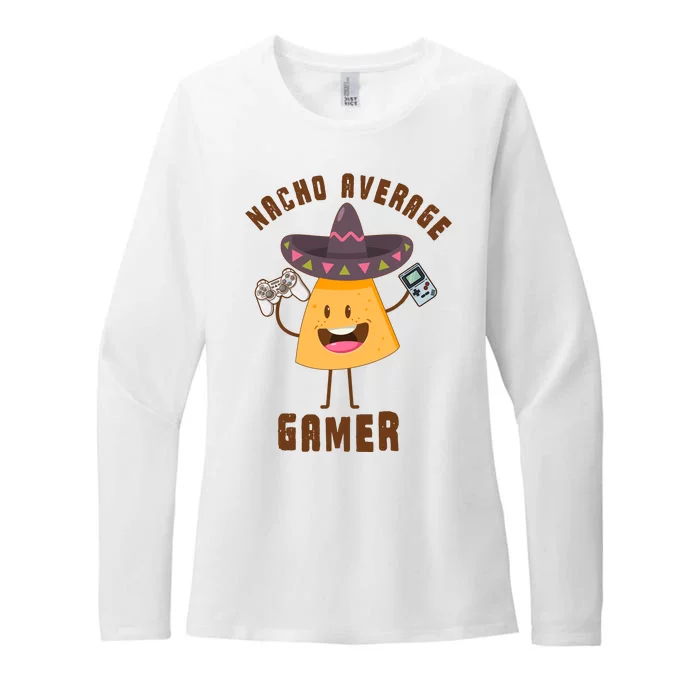 NACHO AVERAGE GAMER FUNNY GAMING MEME Womens CVC Long Sleeve Shirt