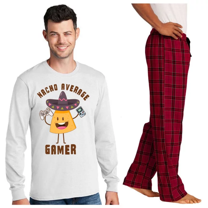 NACHO AVERAGE GAMER FUNNY GAMING MEME Long Sleeve Pajama Set