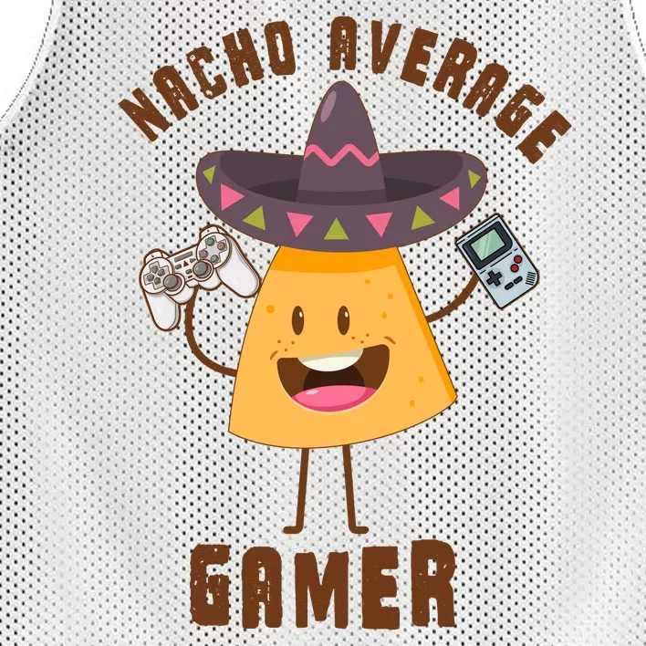 NACHO AVERAGE GAMER FUNNY GAMING MEME Mesh Reversible Basketball Jersey Tank