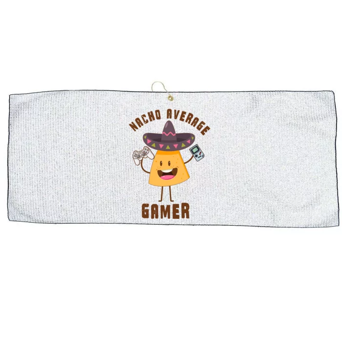 NACHO AVERAGE GAMER FUNNY GAMING MEME Large Microfiber Waffle Golf Towel