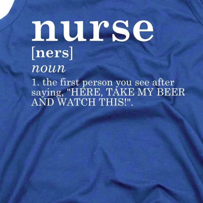 Nurse Appreciation Gift Funny Definition Nursing Rn Gift Tank Top