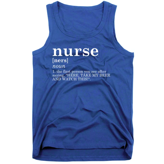 Nurse Appreciation Gift Funny Definition Nursing Rn Gift Tank Top