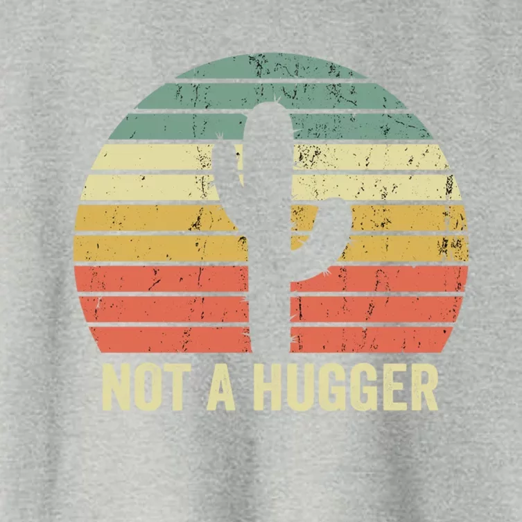 Not A Hugger Funny Cactus Sarcastic Introvert Cute Gift Women's Crop Top Tee