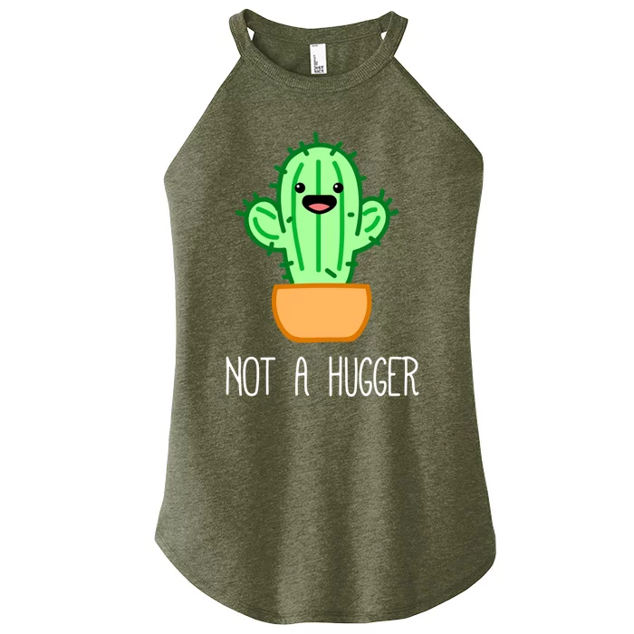 Not A Hugger Cactus Cute Kawaii Do Not Hug Meme Funny Gift Women’s Perfect Tri Rocker Tank