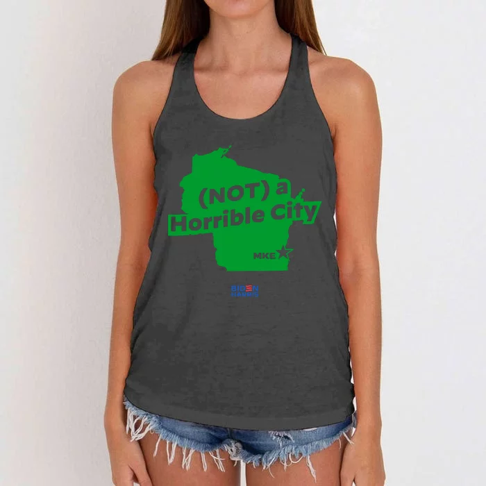 Not A Horrible City Mike Women's Knotted Racerback Tank