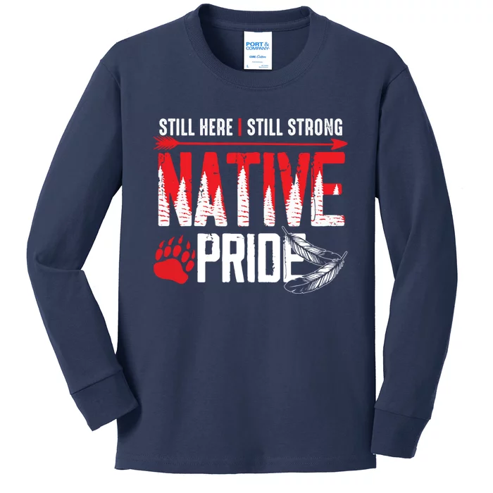 Native American Heritage Indigenous Pride Native American Kids Long Sleeve Shirt