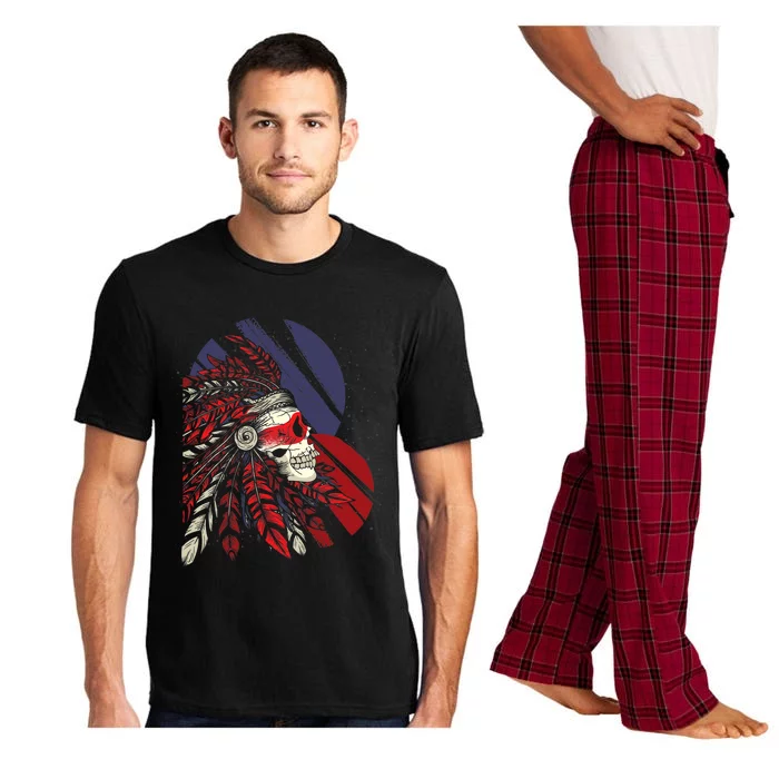 Native American Heritage Skull Headdress Native American Pajama Set