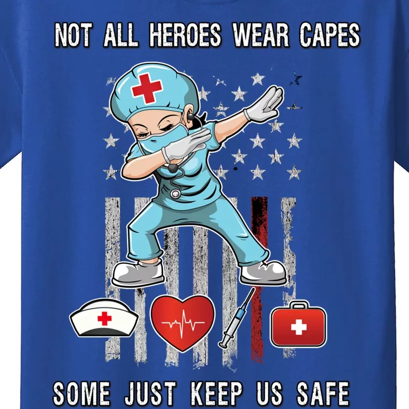 Not All Heroes Wear Capes Some Just Scrubs Wear Nurse Emt Great Gift Kids T-Shirt