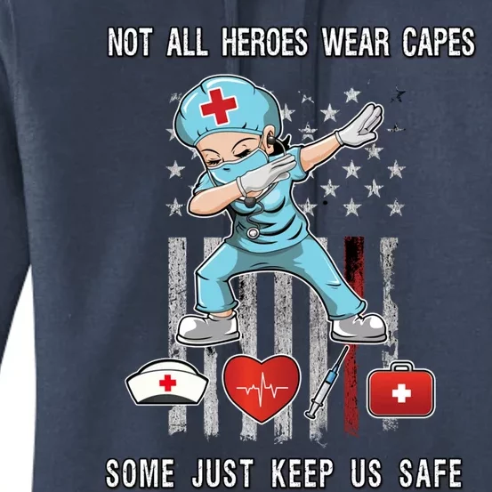 Not All Heroes Wear Capes Some Just Scrubs Wear Nurse Emt Great Gift Women's Pullover Hoodie