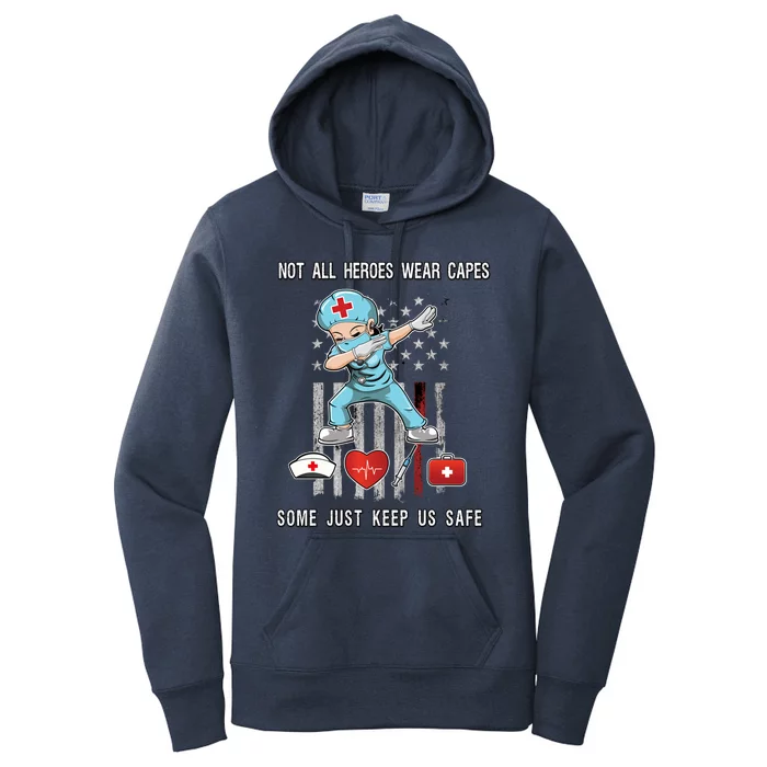 Not All Heroes Wear Capes Some Just Scrubs Wear Nurse Emt Great Gift Women's Pullover Hoodie