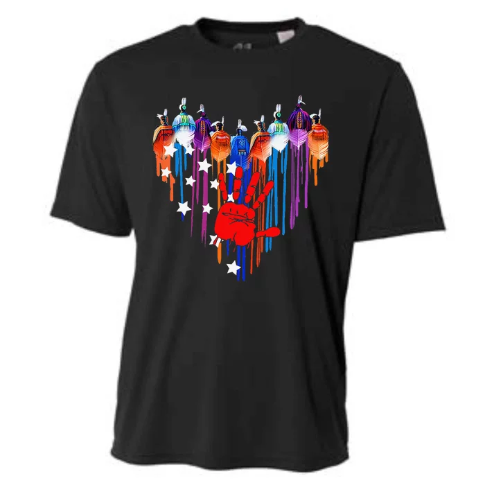 Native Americans Heart Strong Resilent No More Stolen Sister Cooling Performance Crew T-Shirt