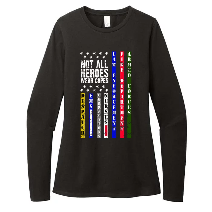 Not All Heroes Wear Capes Tribute Limited Edition Womens CVC Long Sleeve Shirt