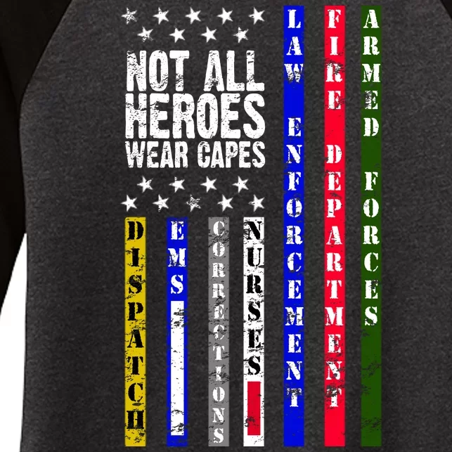 Not All Heroes Wear Capes Tribute Limited Edition Women's Tri-Blend 3/4-Sleeve Raglan Shirt