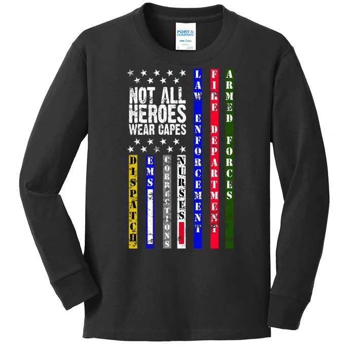 Not All Heroes Wear Capes Tribute Limited Edition Kids Long Sleeve Shirt