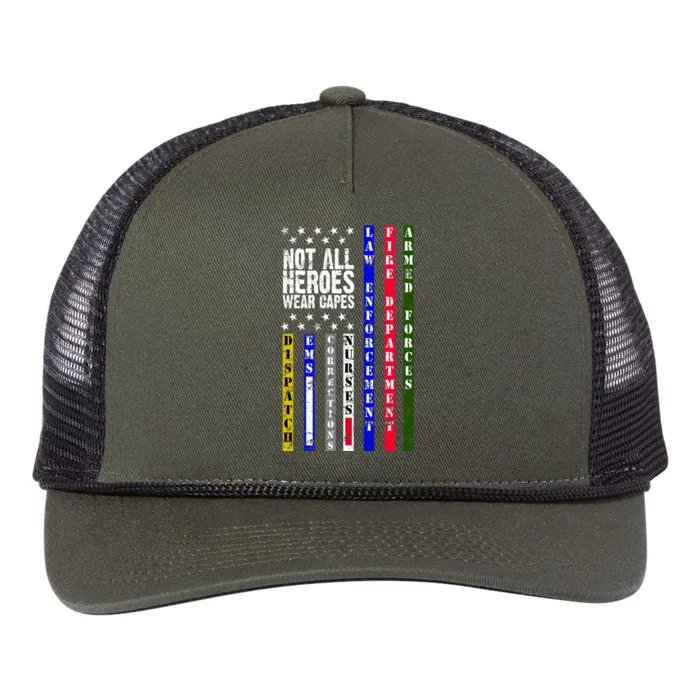 Not All Heroes Wear Capes Tribute Limited Edition Retro Rope Trucker Hat Cap