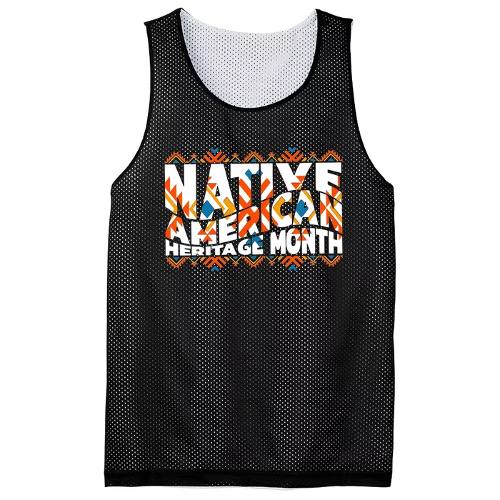 Native American Heritage Month Mesh Reversible Basketball Jersey Tank