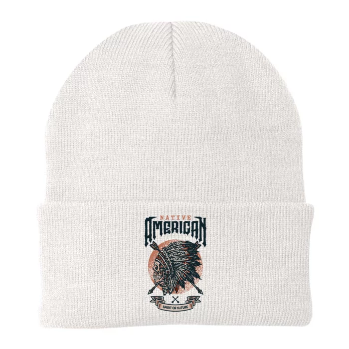 Native American Indian Chief Skull Knit Cap Winter Beanie